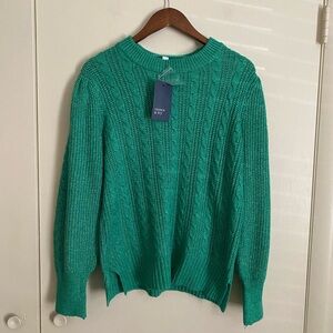 Green Cable Knit Sweater Size large